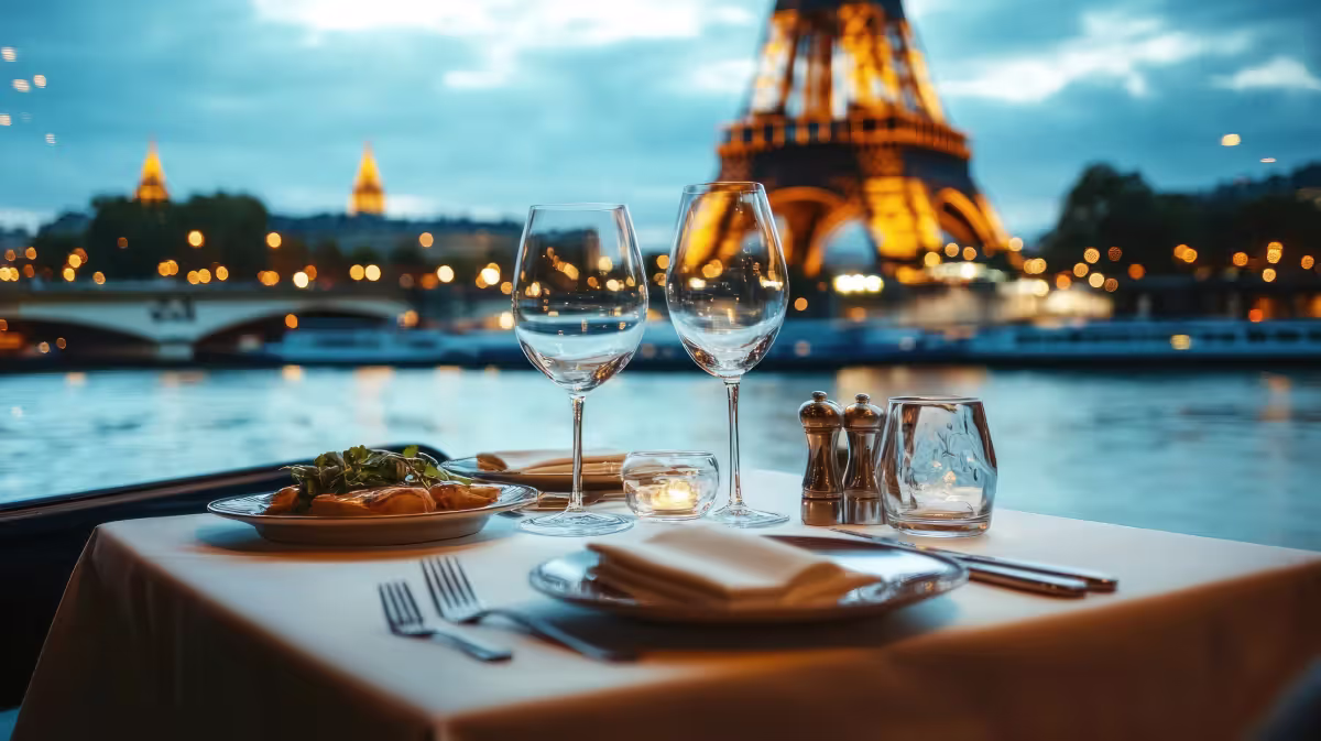 Romantic Dinner with Eiffel Tower View